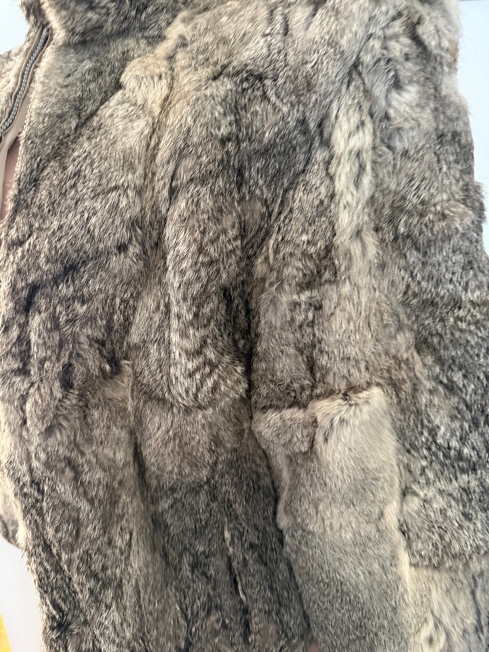 Wilsons Leather Gray rabbit fur Jacket - Picture 9 of 11